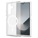 Samsung Galaxy Z Fold 7 Uyumlu Kılıf M-safe Şarj Özellikli Şeffaf Sert PC Zore Embos Kapak