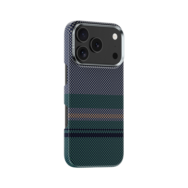 Apple iPhone 17 Pro Max Kılıf M-safe Şarj Özellikli Karbon Fiber Tasarımlı Benks Aurora ArmorAir Kevlar Kapak