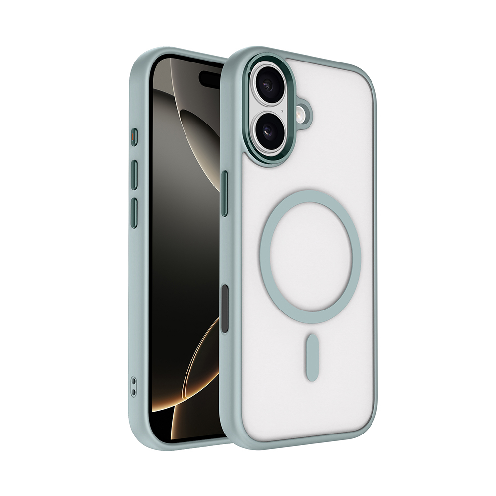 Apple iPhone 17 Uyumlu Kılıf Wireless Şarj Özellikli Zore Krom M-safe Silikon Kapak