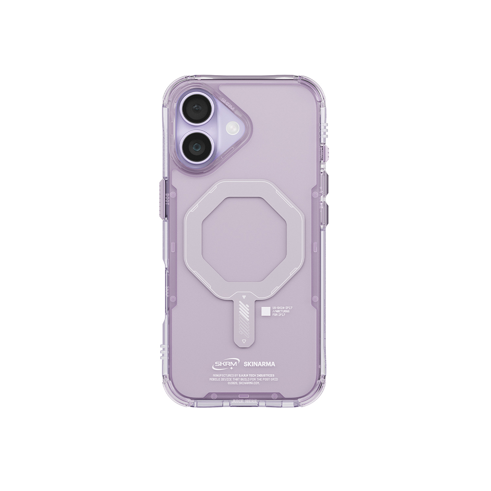 Apple iPhone 17 Uyumlu Kılıf M-safe Şarj Özellikli Şeffaf Airbag Tasarımlı Skinarma Saido Mag-Charge Kapak