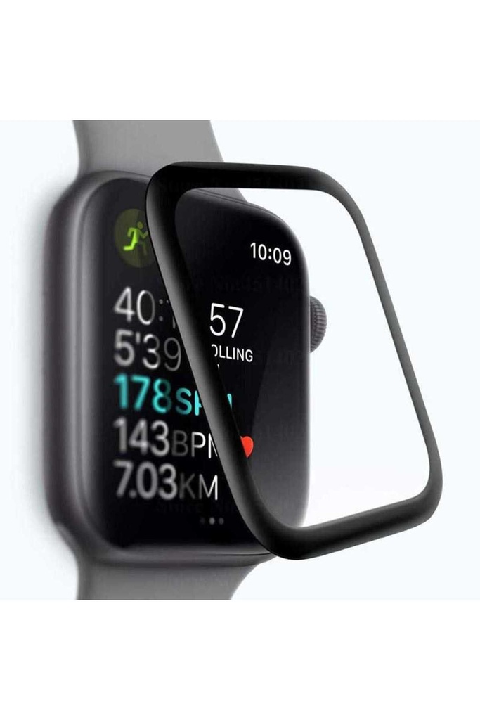 Apple Watch 44mm Uyumlu Zore Full Yapışkanlı Cam Ekran Koruyucu