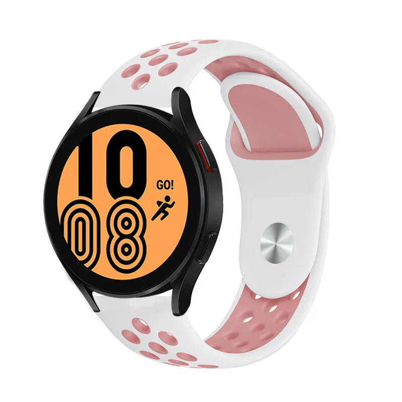 Samsung Gear S3 (22mm) Uyumlu Kordon Silikon Esnek Yumuşak Delikli Spor KRD-02 Kayış