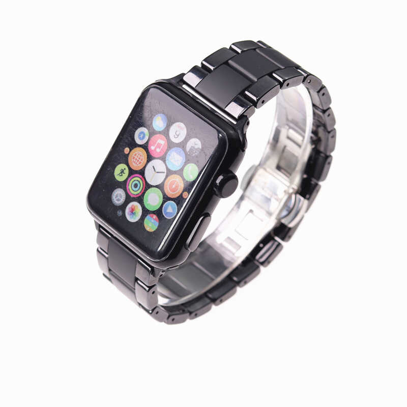 ​​​Apple Watch 38mm Uyumlu Mat Seramik Metal Kordon