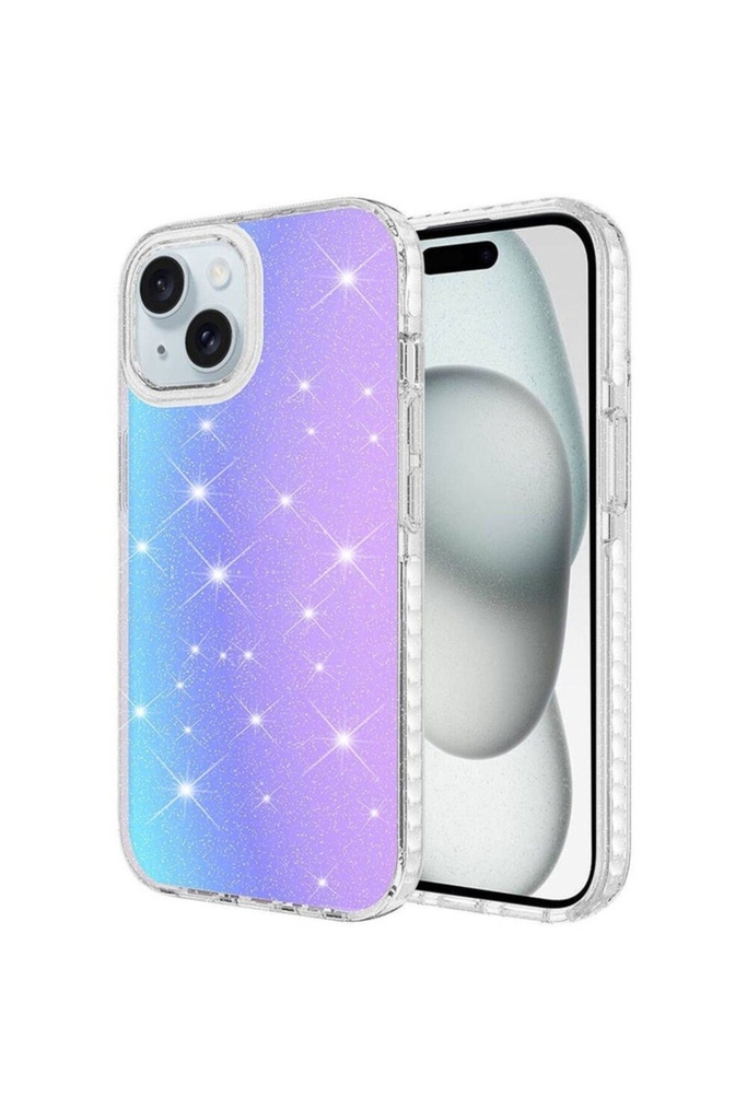 Apple iPhone 15 Uyumlu Kılıf Parlak Renk Geçişli Zore Velle Kapak