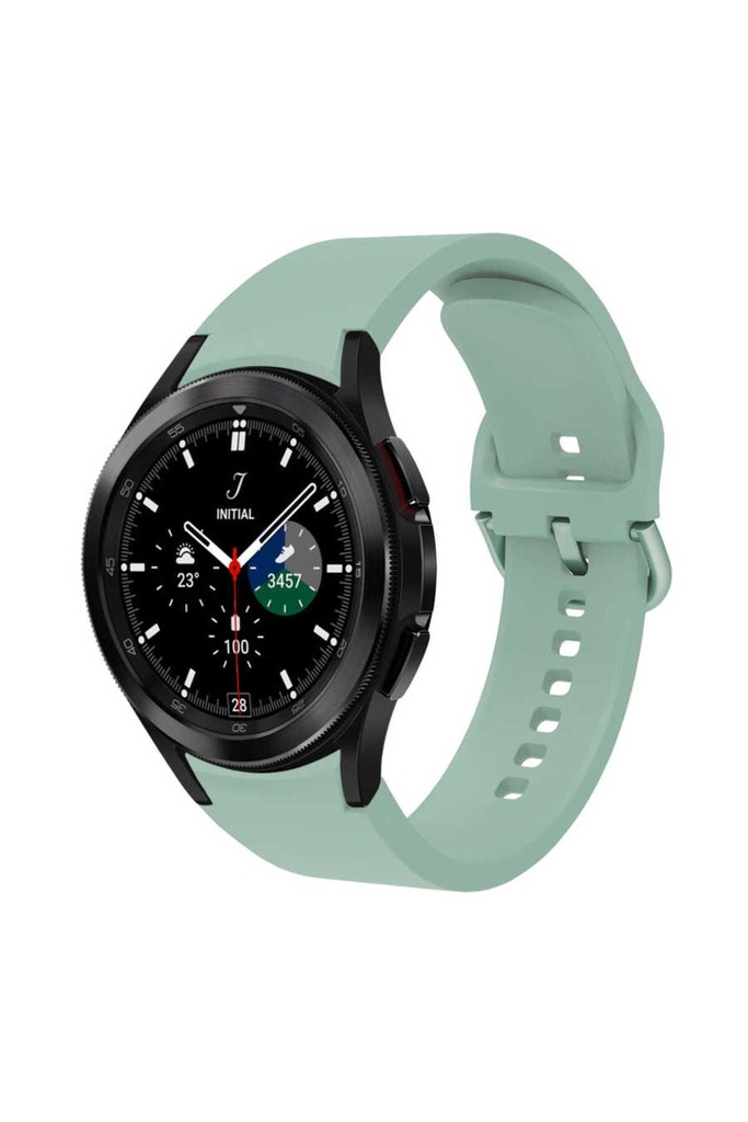Samsung Galaxy Watch 4 44mm Uyumlu Kordon Silikon Spor Görünümlü Esnek Yumuşak KRD-50 Kayış