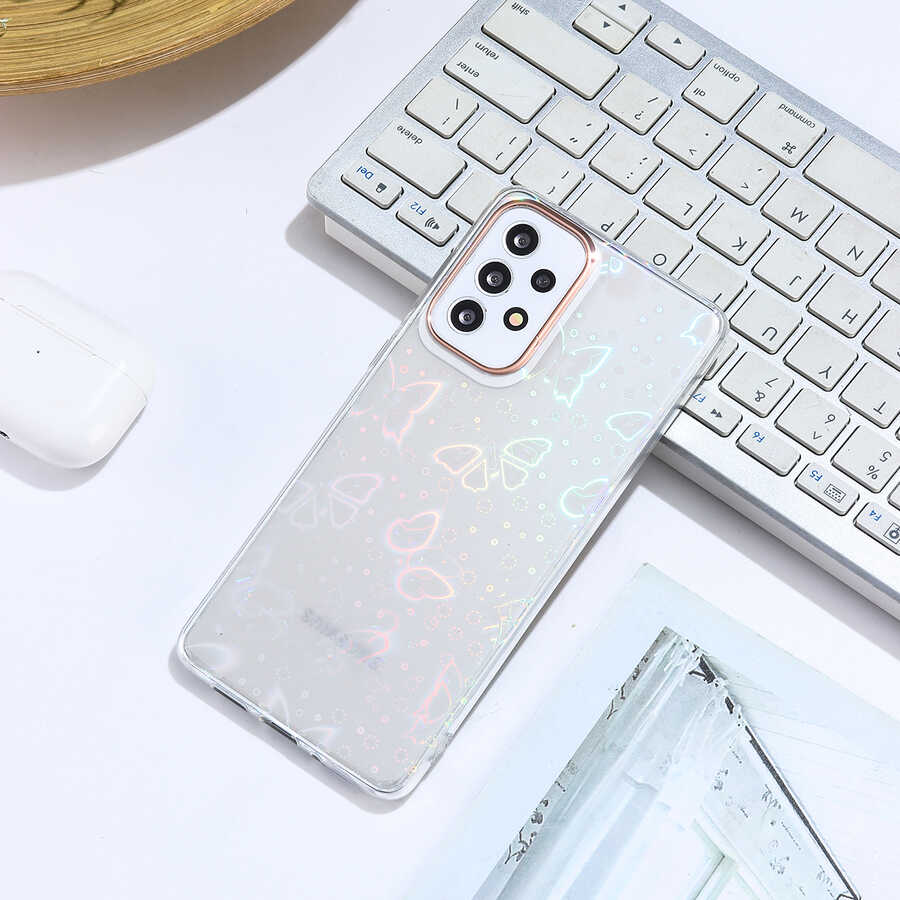 Samsung Galaxy A73 Uyumlu Kılıf Zore Sidney Desenli Sert Kapak