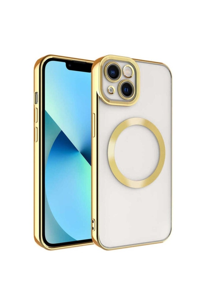 Apple iPhone 13 Uyumlu Kılıf M-safe Wireless Şarj Özellikli Zore Setro Silikon