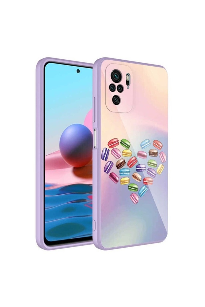 Xiaomi Redmi Note 10 Uyumlu Kılıf Kamera Korumalı Desenli Sert Silikon Zore Epoksi Kapak