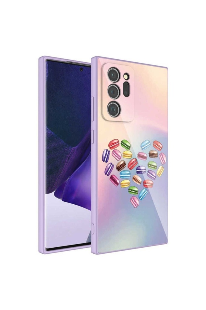 Samsung Galaxy Note 20 Ultra Uyumlu Kılıf Kamera Korumalı Desenli Sert Silikon Zore Epoksi Kapak