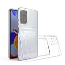 Xiaomi Redmi Note 11S Global Uyumlu Kılıf Kartlıklı Şeffaf Zore Setra Clear Silikon Kapak