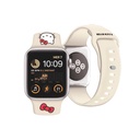 Apple Watch 40mm Uyumlu Hello Kitty Orjinal Lisanslı Yazı Logolu Fiyonk & Kitty Head Silikon Kordon