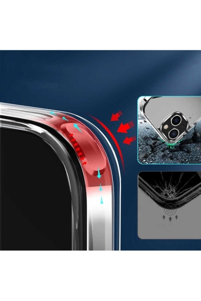 Apple iPhone 14 Plus Uyumlu Kılıf Standlı Şeffaf Silikon Zore L-Stand Kapak