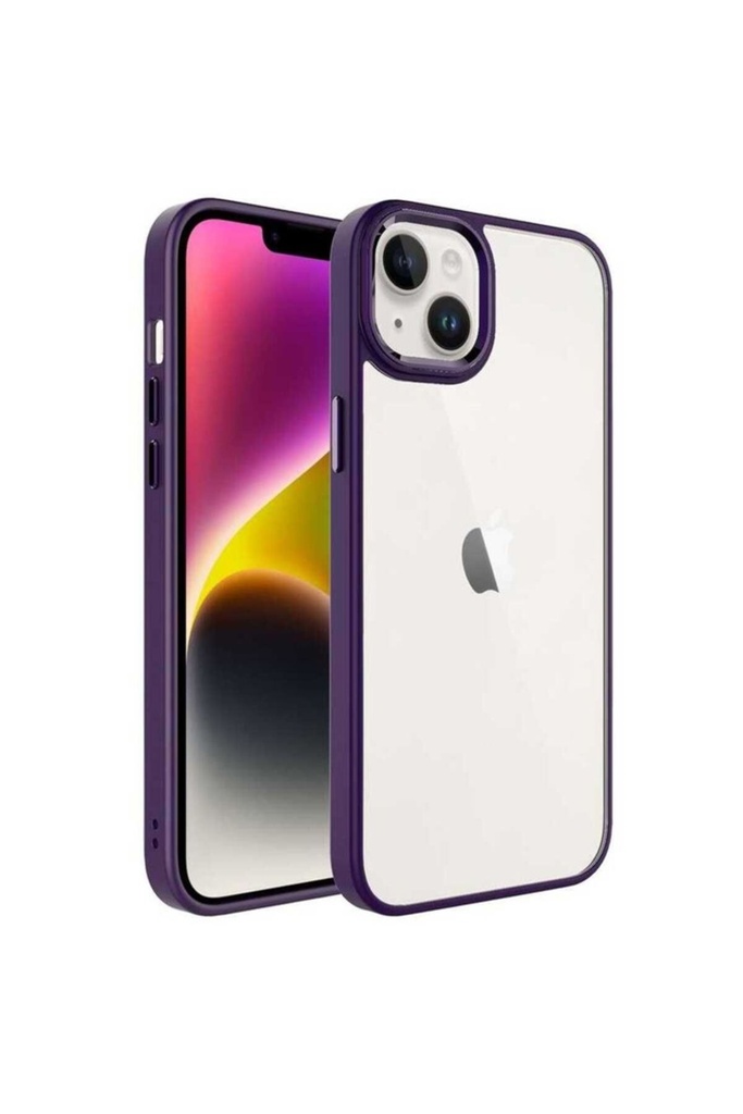 Apple iPhone 14 Uyumlu Kılıf Zore Krom Kapak