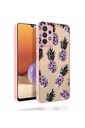 Samsung Galaxy A32 4G Uyumlu Kılıf Desenli Kamera Korumalı Parlak Zore Nora Kapak