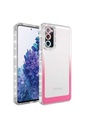 Samsung Galaxy S20 FE Uyumlu Kılıf Simli ve Renk Geçiş Tasarımlı Lens Korumalı Zore Park Kapak