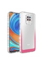 Xiaomi Redmi Note 9 Pro Uyumlu Kılıf Simli ve Renk Geçiş Tasarımlı Lens Korumalı Zore Park Kapak