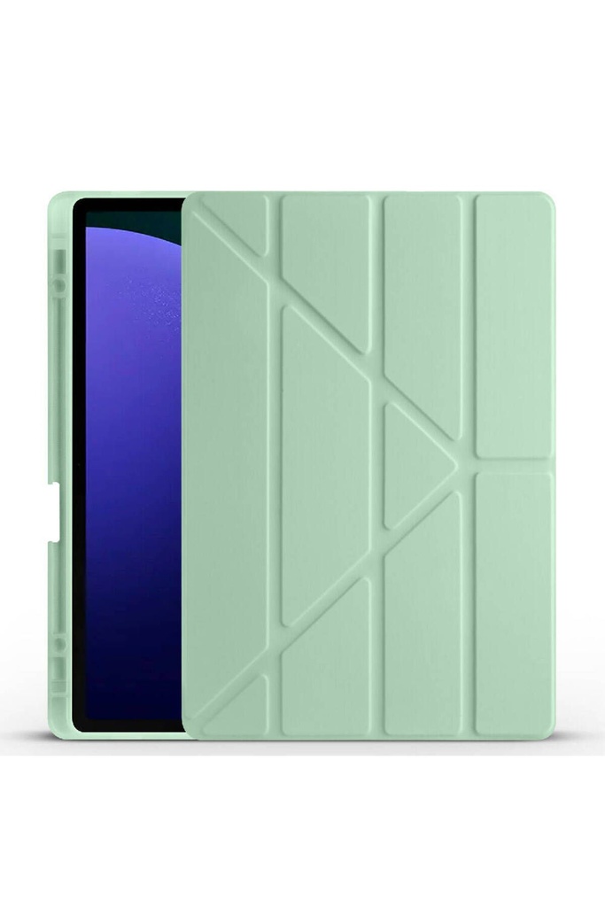 Samsung Galaxy Tab S9 Plus Uyumlu Kılıf Zore Tri Folding Kalem Bölmeli Standlı Kılıf