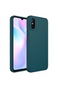 Xiaomi Redmi 9A Uyumlu Kılıf Metal Çerçeve ve Buton Tasarımlı Silikon Zore Luna Kapak