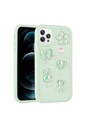 Apple iPhone 13 Pro Uyumlu Kılıf Kabartma Figürlü Parlak Zore Toys Silikon Kapak