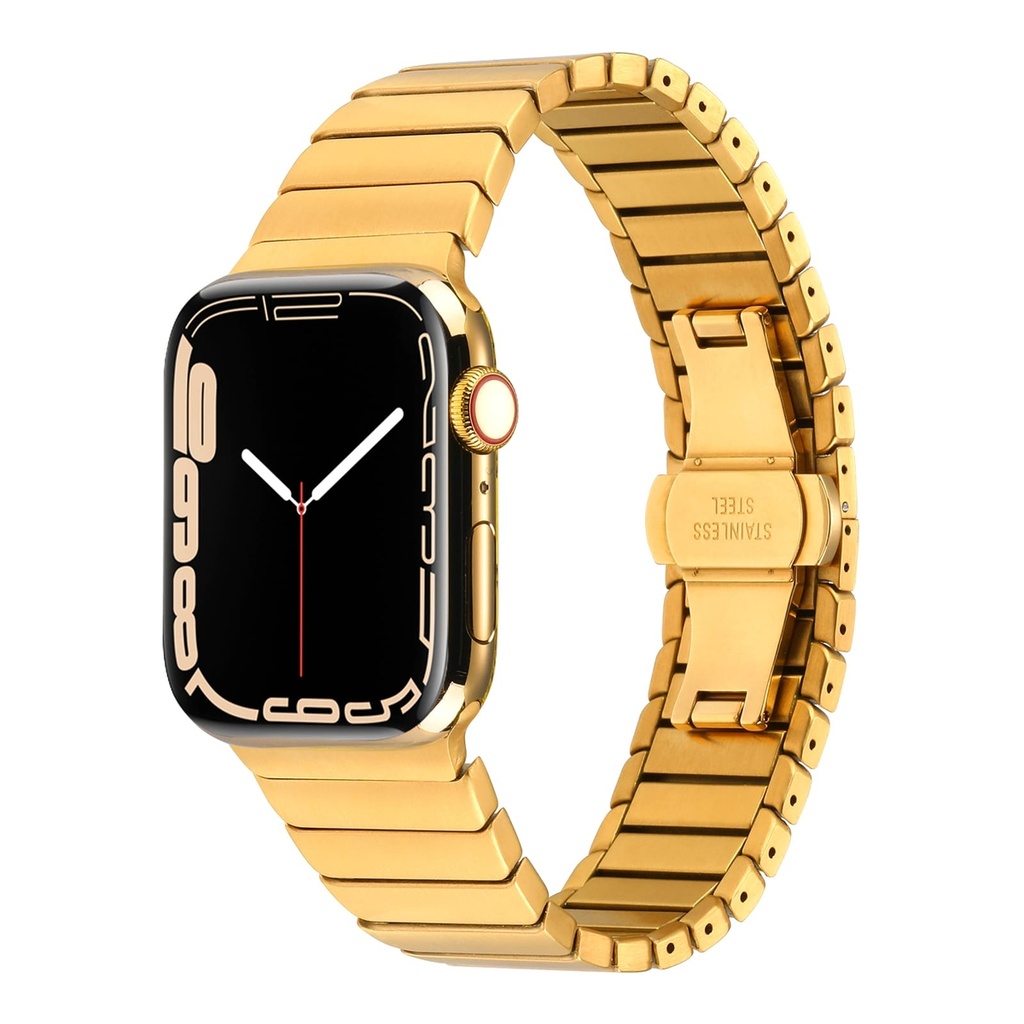 ​​​Apple Watch Ultra 49mm Uyumlu Kordon Metal Paslanmaz Klipsli KRD-79 Kayış