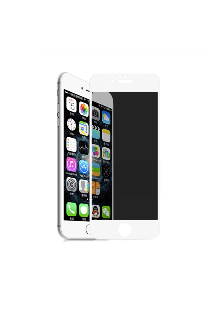 Apple iPhone 8 Plus Uyumlu Zore Rika Premium Privacy Temperli Cam Ekran Koruyucu