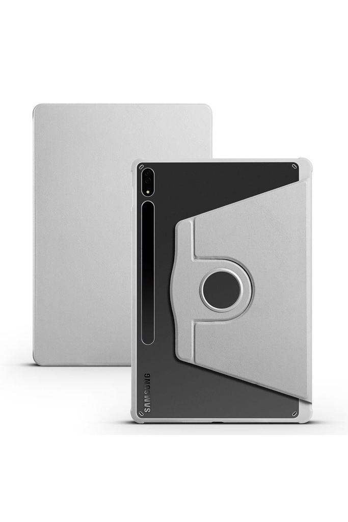 Samsung Galaxy Tab S8 Plus SM-X800 Uyumlu Kılıf Zore Termik Kalem Bölmeli Dönebilen Standlı Kılıf