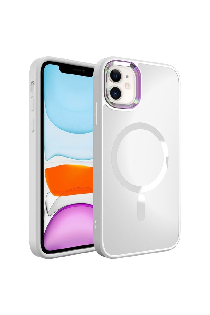 Apple iPhone 12 Uyumlu Kılıf M-safe Wireless Şarj Özellikli Zore Stil Kapak