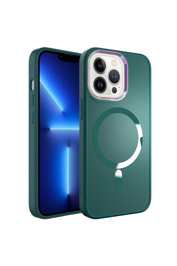 Apple iPhone 13 Pro Uyumlu Kılıf M-safe Wireless Şarj Özellikli Zore Stil Kapak