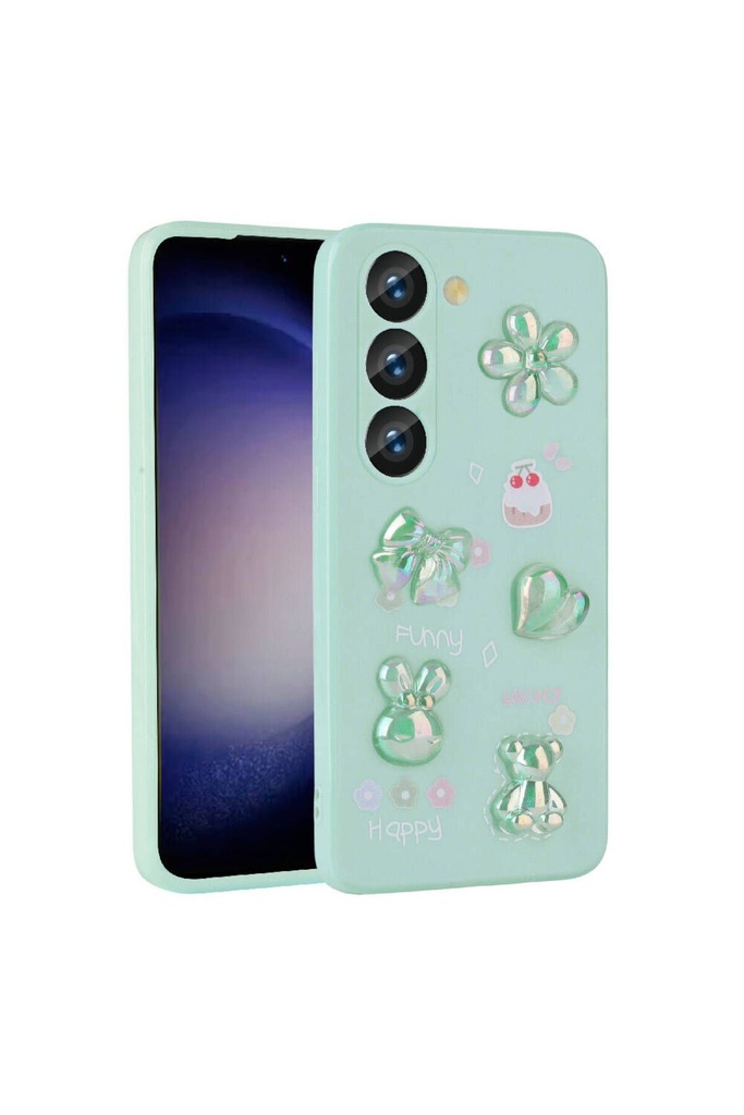 Samsung Galaxy A54 Uyumlu Kılıf Kabartma Figürlü Parlak Zore Toys Silikon Kapak