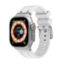 Apple Watch 44mm Uyumlu Kordon Silikon Metal Tokalı Soft Yüzey Zore KRD-89 Kayış