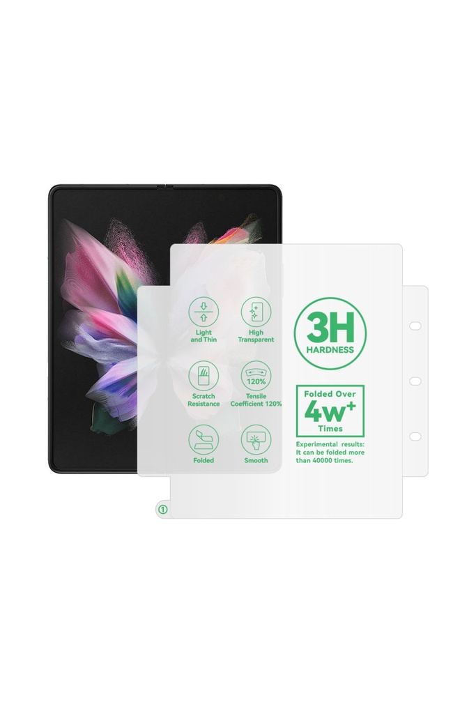Samsung Galaxy Z Fold 2 Uyumlu Zore Hizalama Aparatlı S-Fit Body Ekran Koruyucu