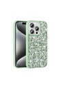 Apple iPhone 15 Pro Uyumlu Kılıf Parlak Taşlı Tasarım Zore Linea Diamond Kapak