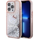 Apple iPhone 15 Pro Uyumlu Kılıf Hello Kitty Orjinal Lisanslı İkonik Sıvılı Glitter Kapak
