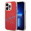 Apple iPhone 15 Pro Uyumlu Kılıf U.S. Polo Assn. Orjinal Lisanslı Simli Parlak Alfabe Tasarım Kapak