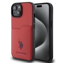 Apple iPhone 15 Uyumlu Kılıf U.S. Polo Assn. Orjinal Lisanslı Baskı Logolu PU Kartlıklı Kapak