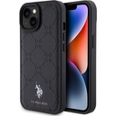 Apple iPhone 15 Uyumlu Kılıf U.S. Polo Assn. Orjinal Lisanslı HS Desenli Baskı Logolu Suni Deri Kapak