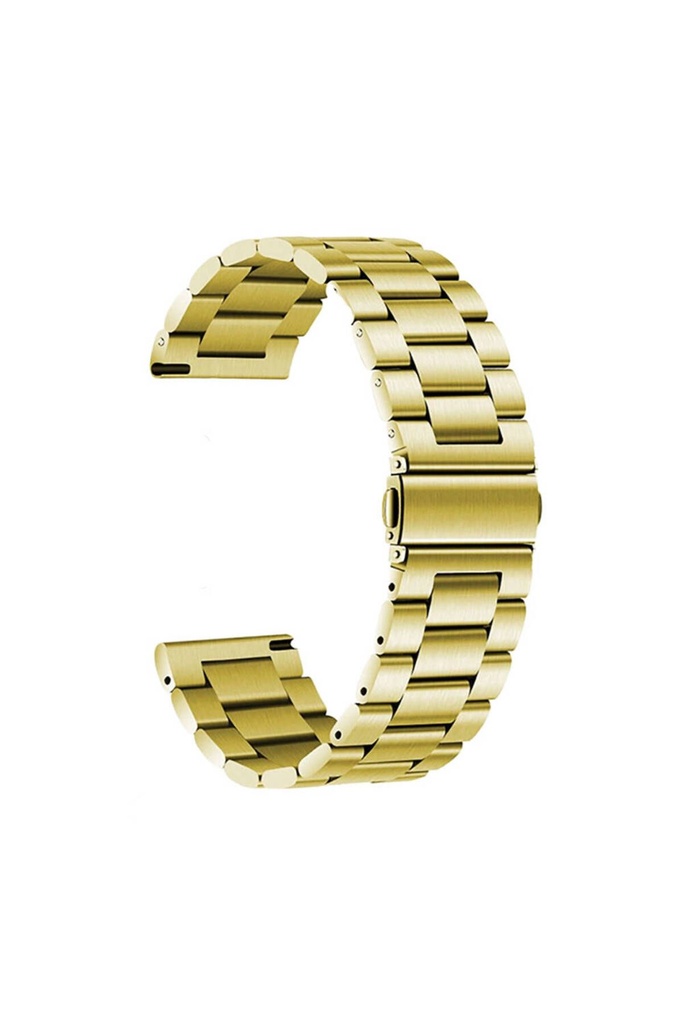 Samsung Gear S2 20mm Uyumlu Kordon Metal Baklalı Tasarım Zore Band-04 Kayış