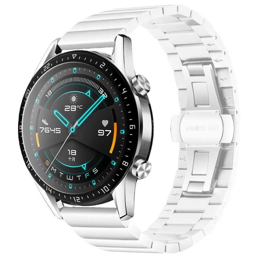 Samsung Galaxy Watch 42mm (20mm) Uyumlu Kordon Metal Seramik Şık KRD-16 Kayış