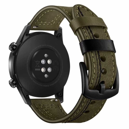 Samsung Gear S2 (20mm) Uyumlu Kordon Deri Dikişli Luxury KRD-19 Kayış