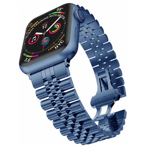 Apple Watch 42mm Uyumlu Kordon Paslanmaz Çelik Rolex Metal KRD-36 Kayış