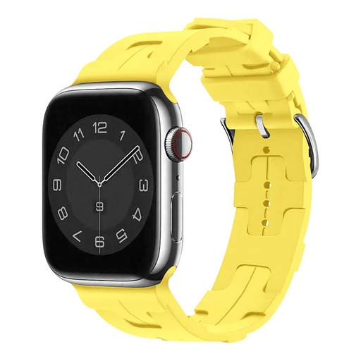 Apple Watch 42mm Uyumlu Kordon Silikon Yumuşak Esnek Metal Klipsli KRD-92 Kayış