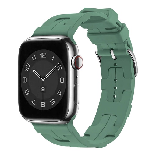 Apple Watch 7 45mm Uyumlu Kordon Silikon Yumuşak Esnek Metal Klipsli KRD-92 Kayış
