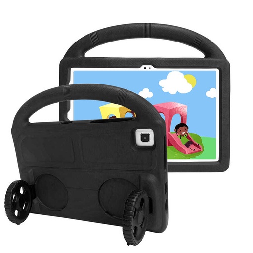 Samsung Galaxy T720 Tab S5E Uyumlu Zore Wheel Car Tekerlek Standlı Tablet Eva Silikon Kılıf