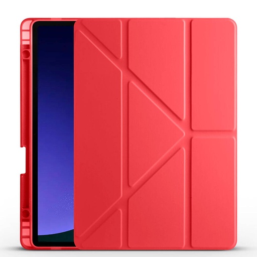 Samsung Galaxy Tab S9 Uyumlu Kılıf Zore Tri Folding Kalem Bölmeli Standlı Kılıf
