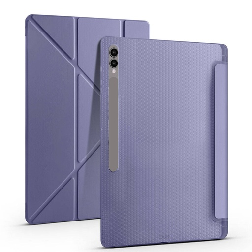Samsung Galaxy Tab S9 Ultra SM-X910 Uyumlu Kılıf Zore Tri Folding Kalem Bölmeli Standlı Kılıf