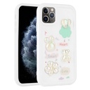 Apple iPhone 11 Pro Max Uyumlu Kılıf Kabartma Figürlü Parlak Zore Toys Silikon Kapak