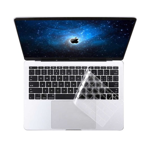 [RN-TA83503] Apple Macbook 13' Pro Touch Bar A1706 Uyumlu Zore Klavye Koruyucu Şeffaf Silikon Ped