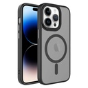 Apple iPhone 12 Pro Max Uyumlu Kılıf Mat Arka Yüzey Wireless Şarj Özellikli Zore Flet M-safe Kapak
