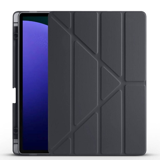 Samsung Galaxy Tab S9 FE Plus Uyumlu Kılıf Zore Tri Folding Kalem Bölmeli Standlı Kılıf