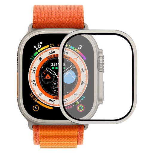 [RN-TA86565] Apple Watch Ultra 49mm Uyumlu Zore ALM-02 Metal Çerçeveli Ekran Koruyucu